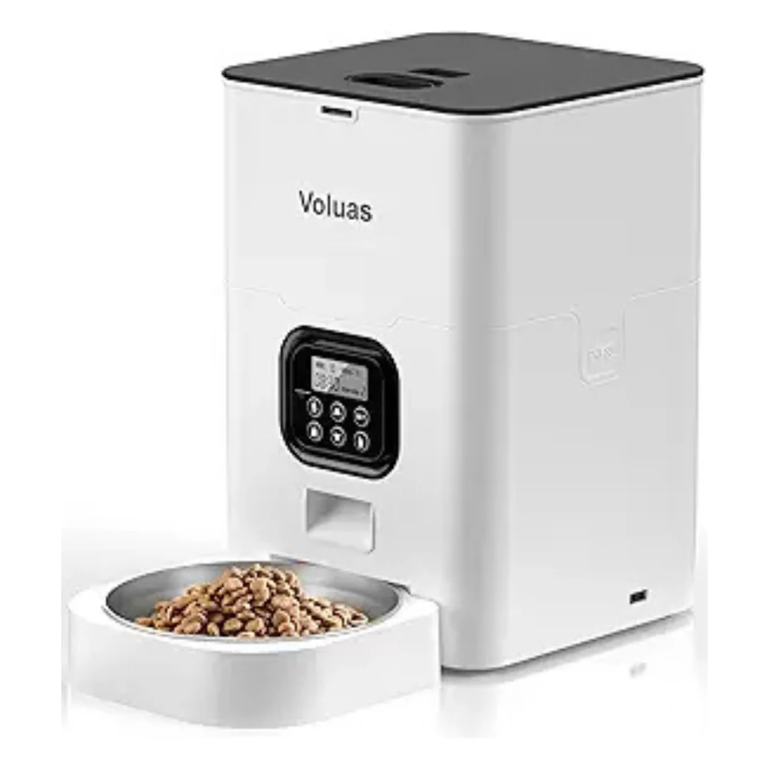 Voluas 4L Automatic Timed Pet Feeder w/ Portion Control & 4 Daily Meals
