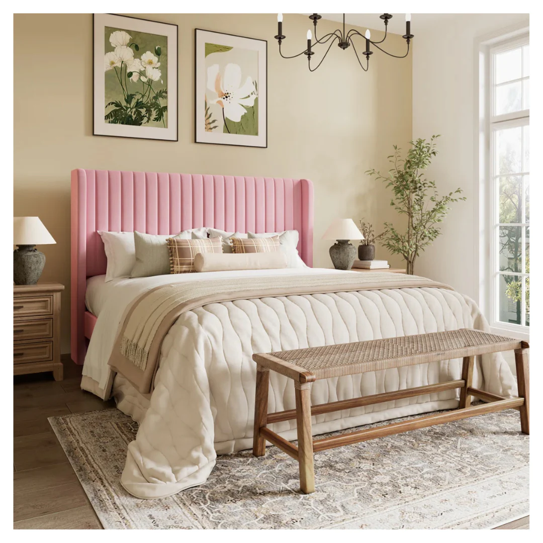 Willa Arlo Candler Velvet Platform Bed