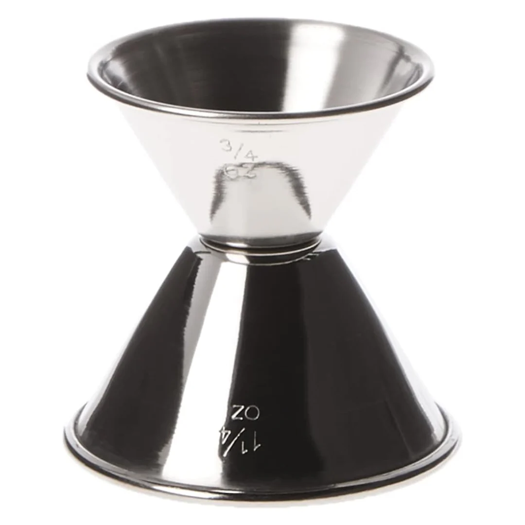 Winco Stainless Steel 3/4 oz & 1-1/4 oz Cocktail Jiggers