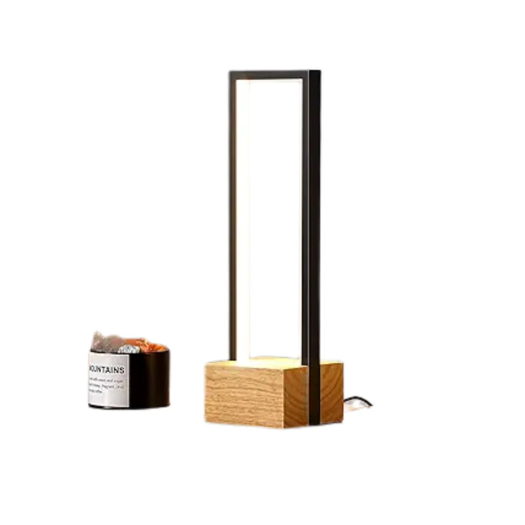 Wooden LED Dimmable Table Lamp w/ 3 Color Temperatures