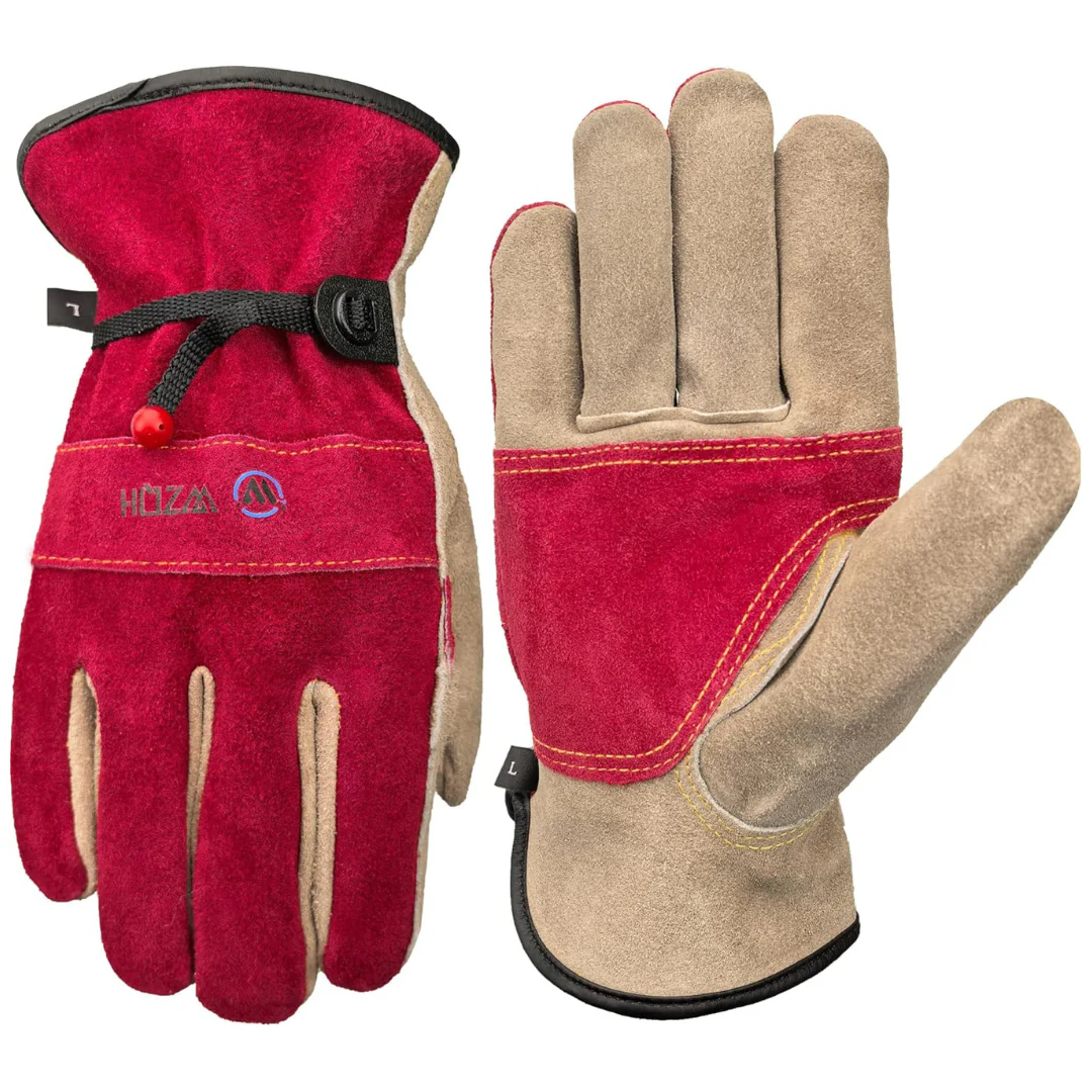 WZQH Women's Leather Work Gloves