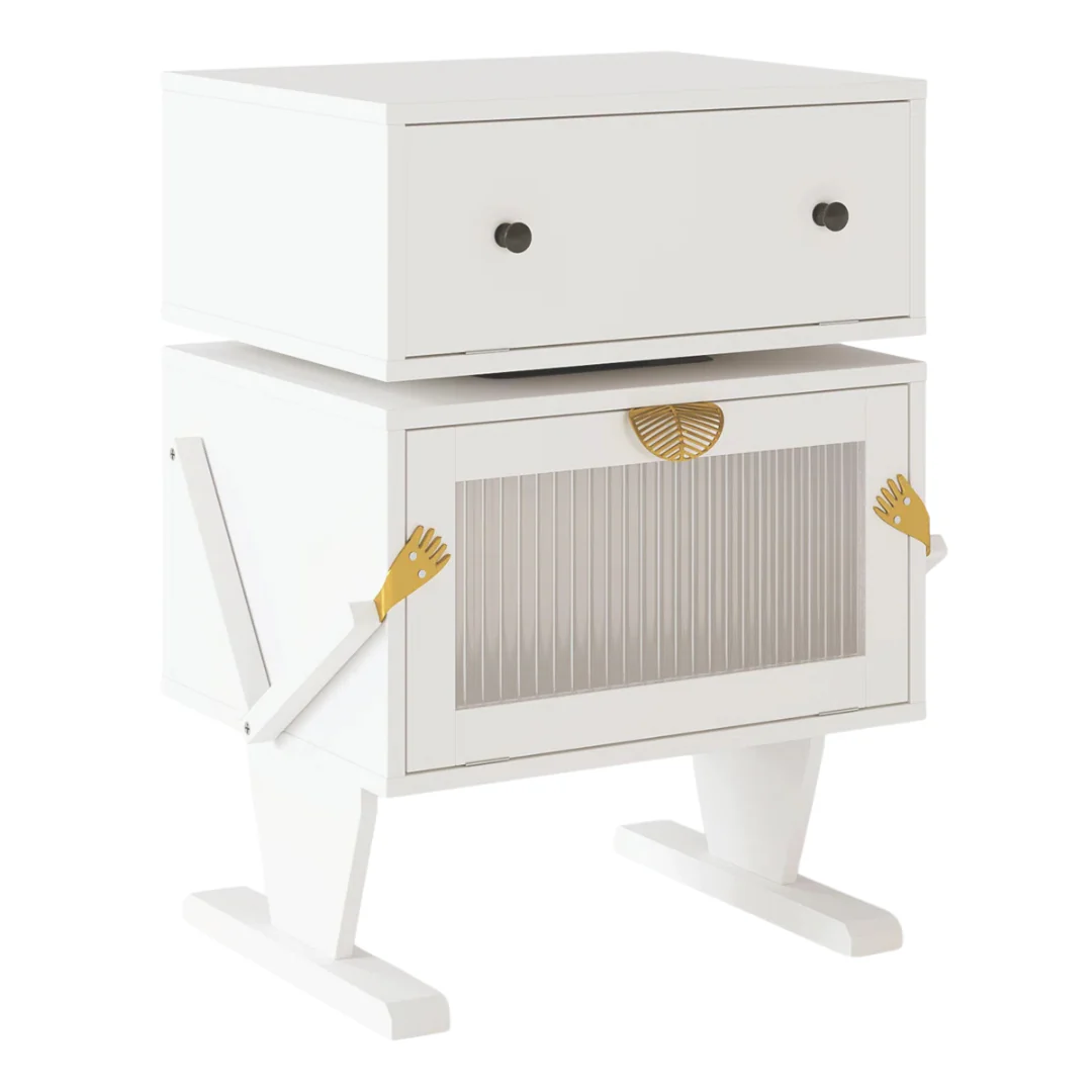 Zoomie Kids Anabelia LED Robot End Table With 360º Rotation